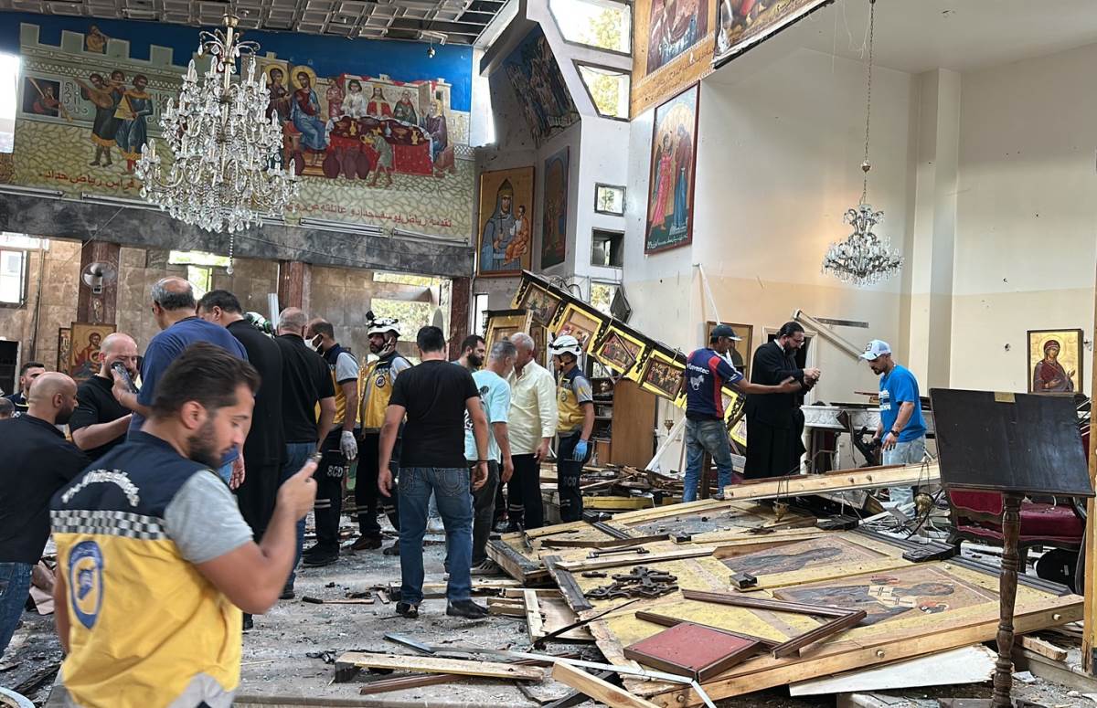 Bombaš samoubica, crkva, Damask, Sirija