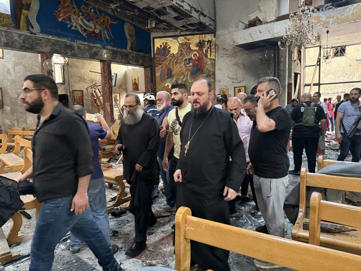 Bombaš samoubica, crkva, Damask, Sirija