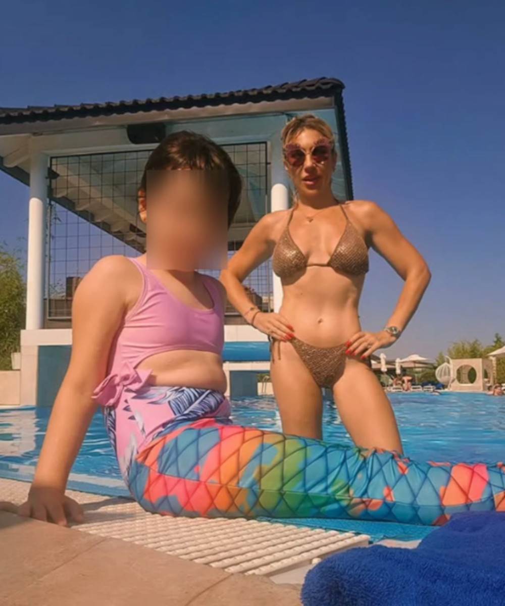 Jovana Jeremić bazen ćerka