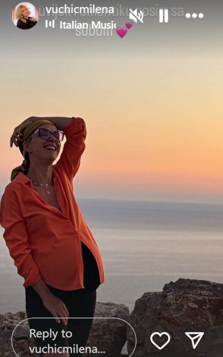 Milena Vučić trudna.jpg