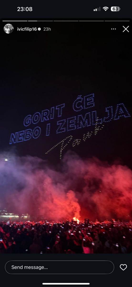 Filip Ivić na koncertu Tompsona.