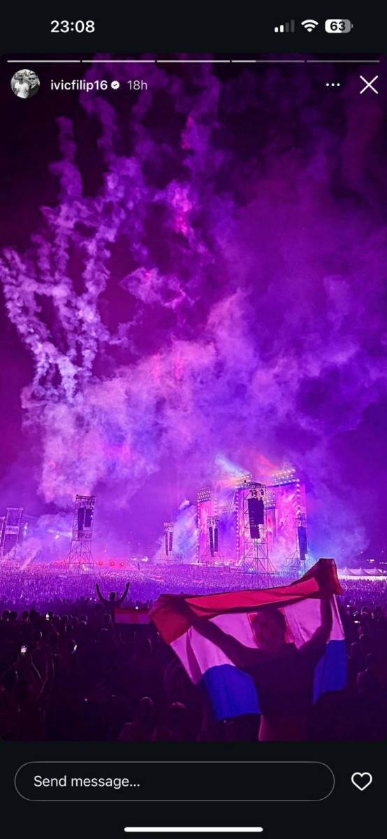 Filip Ivić na koncertu Marka Perkovića Tompsona.