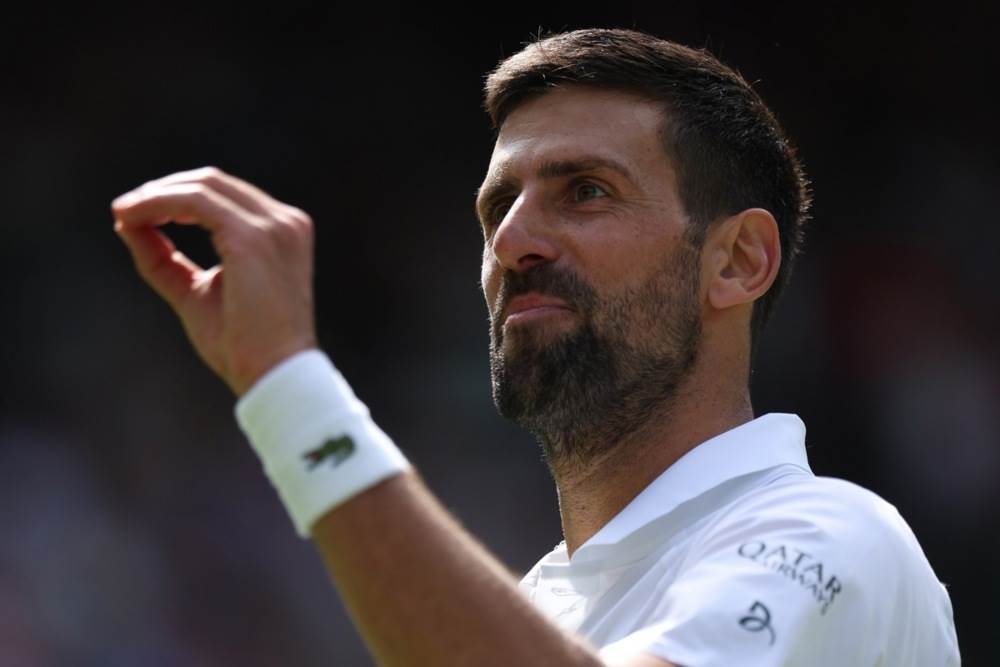 Teniser Novak Đoković na Vimbldonu.