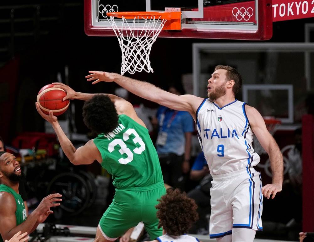 Košarkaš Zvezde Džordan Nvora na Olimpijskim igrama.