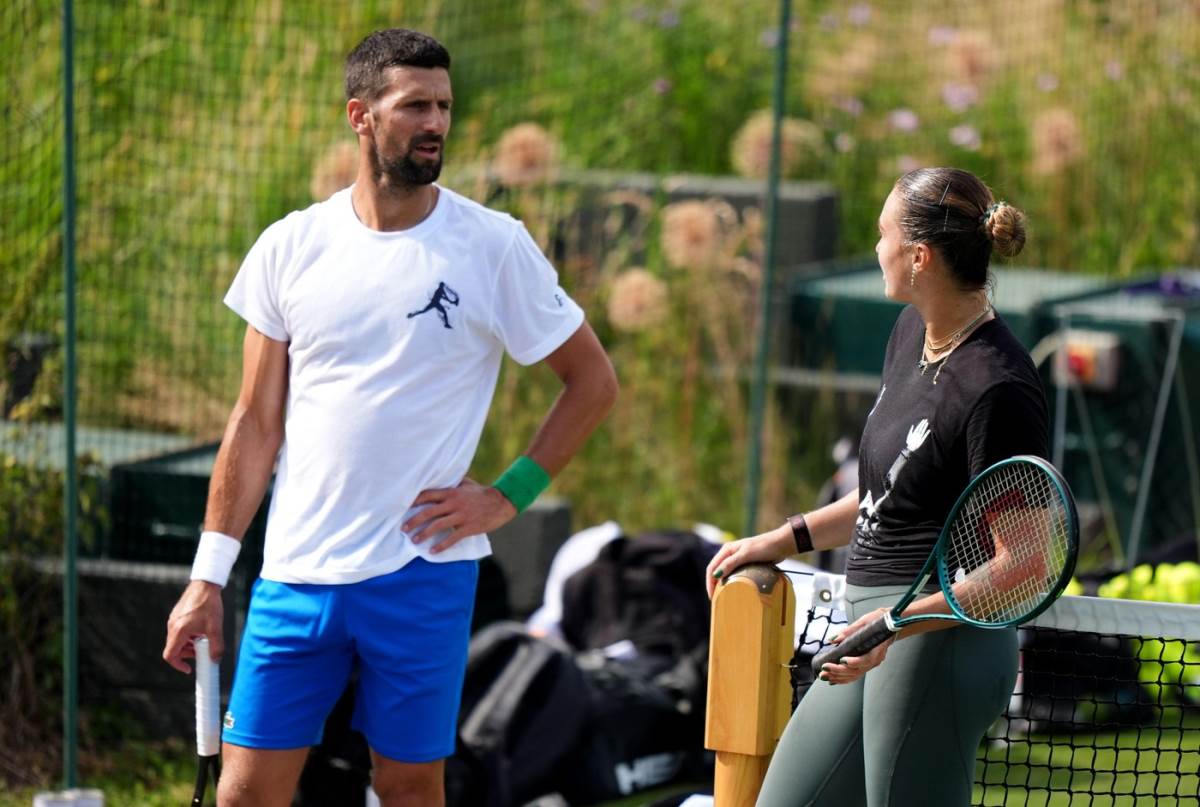 Novak Đoković i Arina Sabalenka treniraju na Vimbldonu