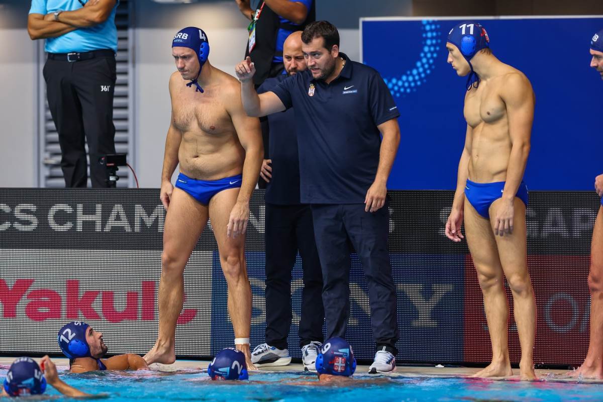 Uroš Stevanović selektor Srbije na meču Srbija Amerika