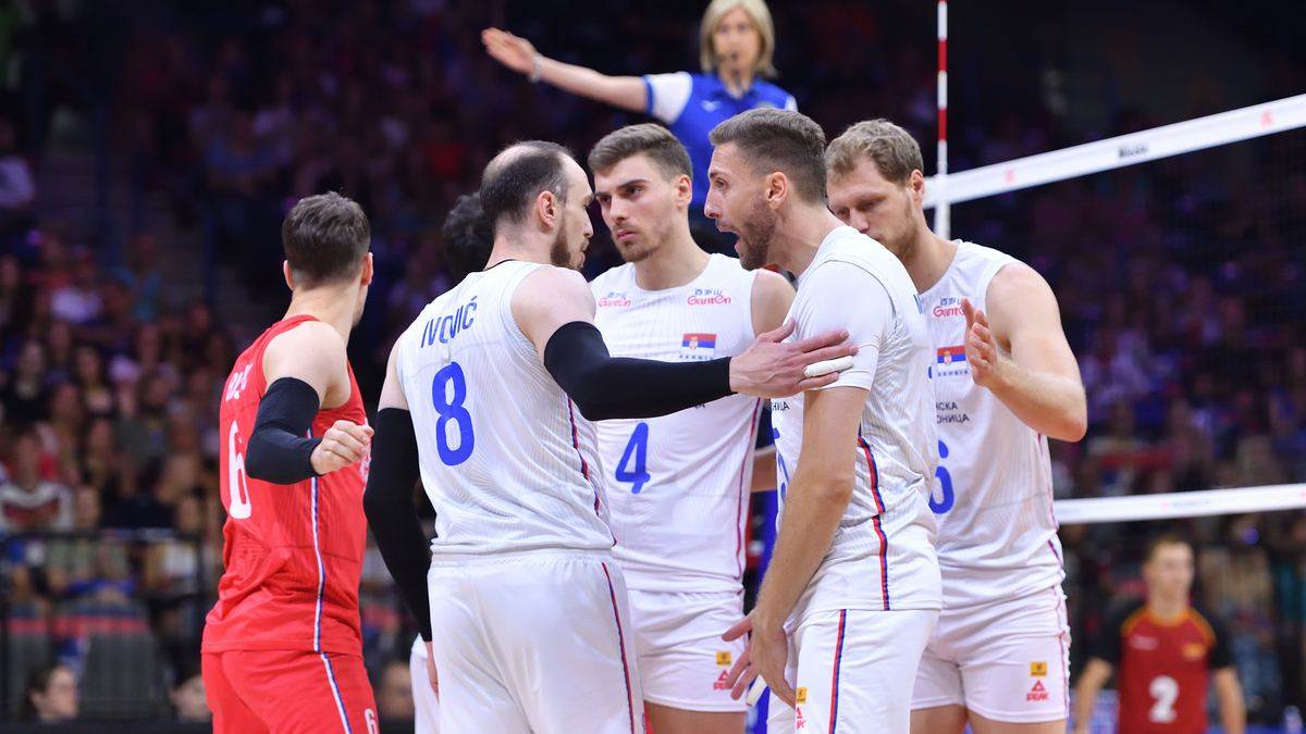 Odbojkaši Srbije na meču Svetske lige