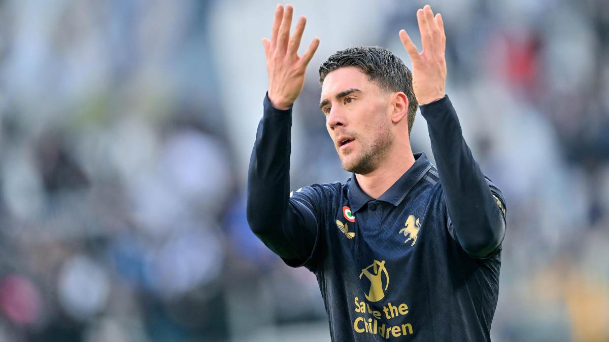 Dušan Vlahović slavi gol u Juventusu