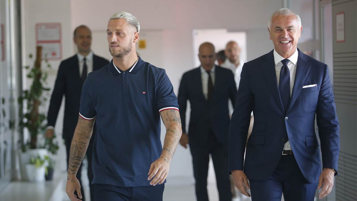 Marko Arnautovic i Zvezdan Terzić na promociji na Marakani.