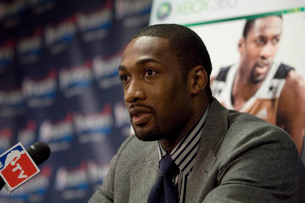 Gilbert Arenas na konferenciji za medije.