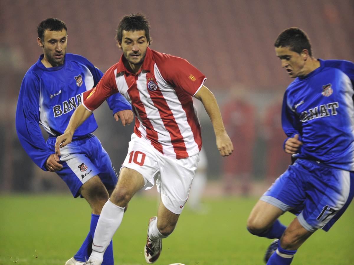 Igor Burzanović fudbaler Crvene zvezde protiv Banata