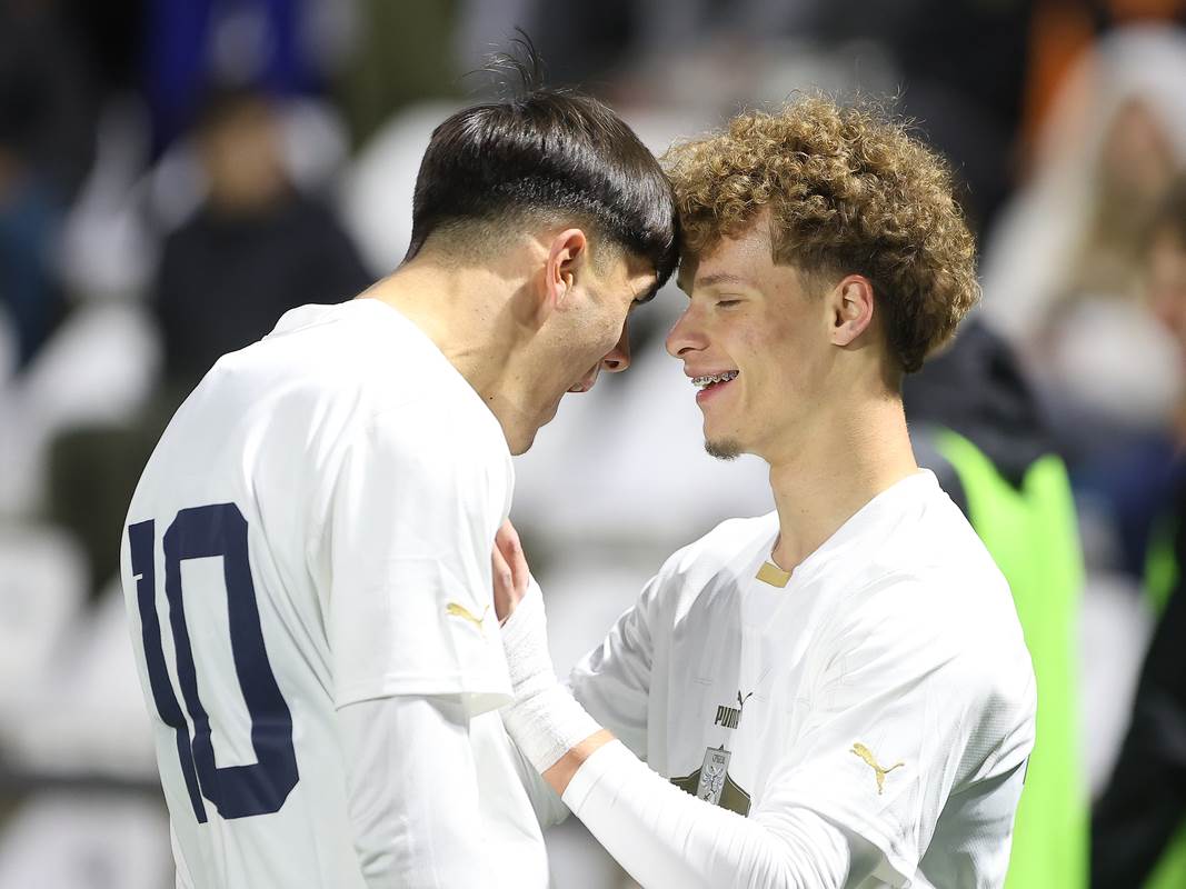 Mladi reprezentativci Srbije Matija Popović i Lazar Jovanović.