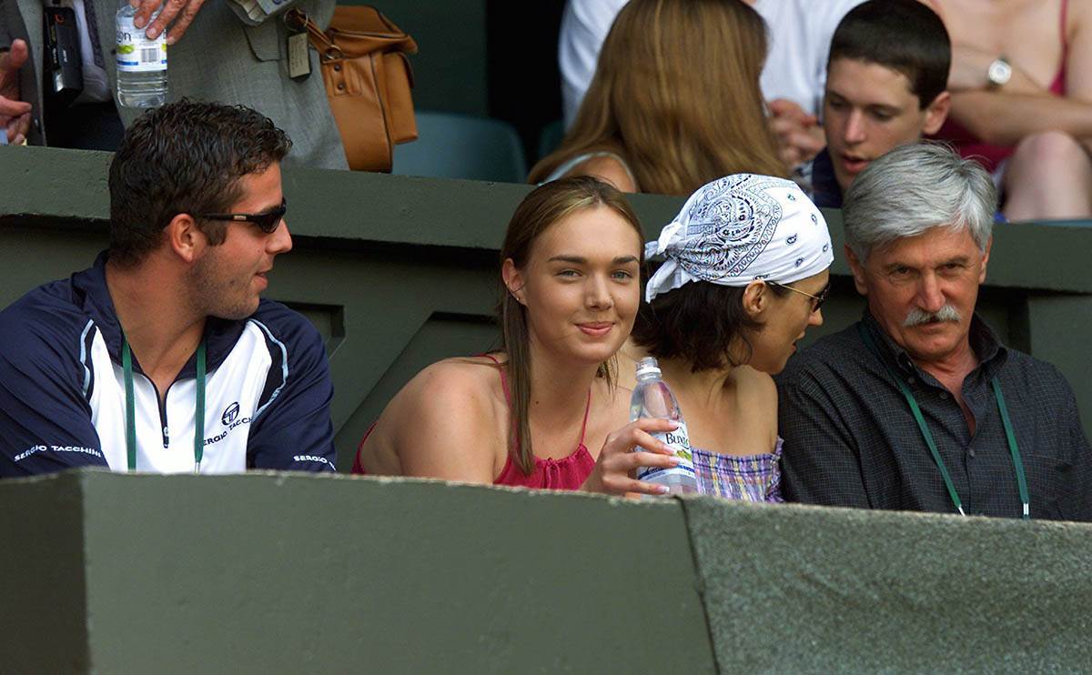 Dijana Federer sestra Rodžera Federera u loži na njegovom meču