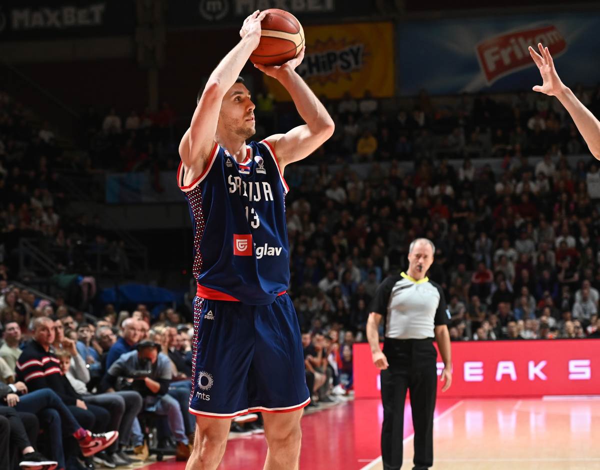 Ognjen Dobrić u dresu reprezentacije Srbije