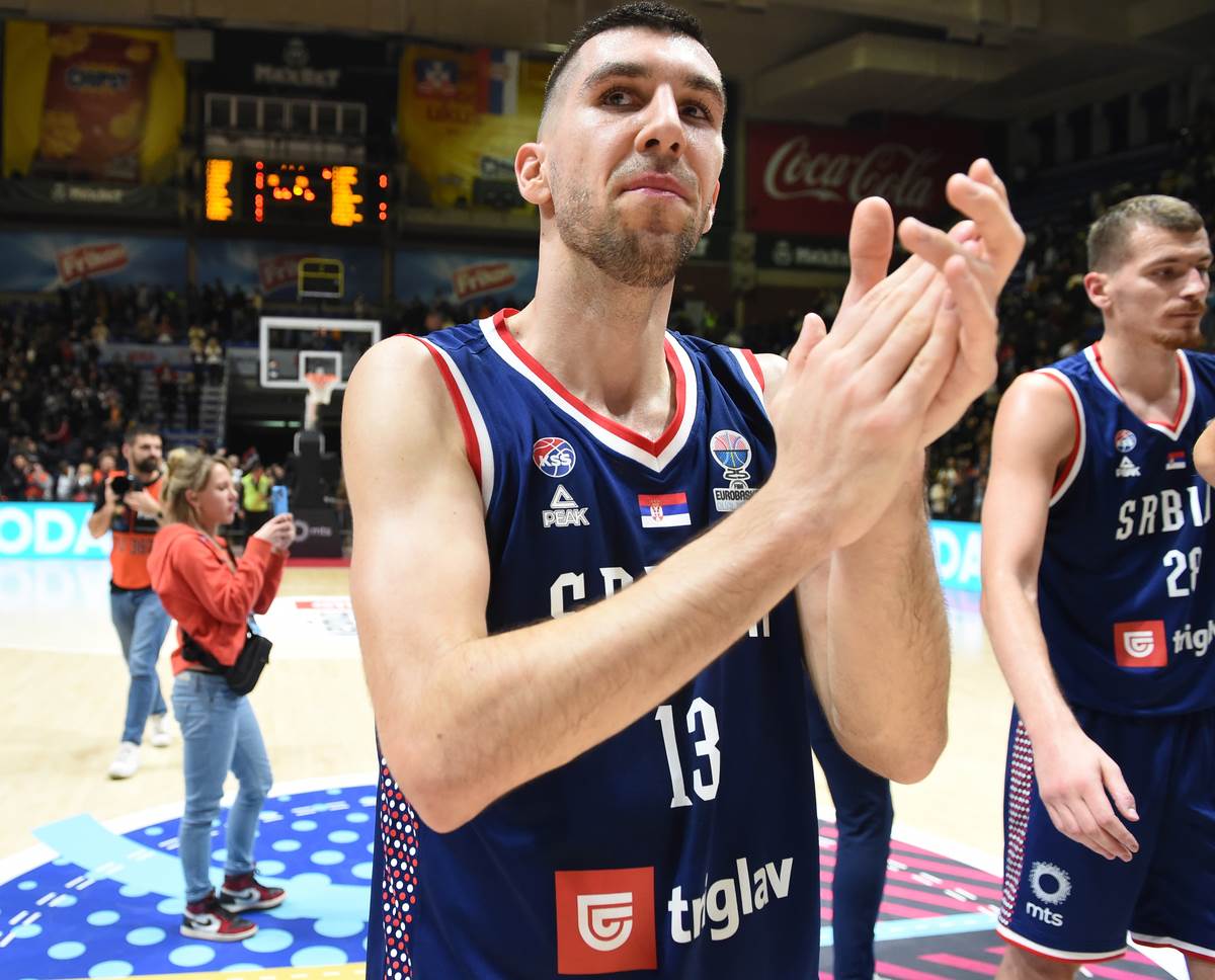 Ognjen Dobrić u dresu reprezentacije Srbije