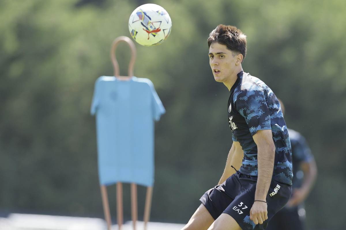 Matija Popović na treningu Napolija