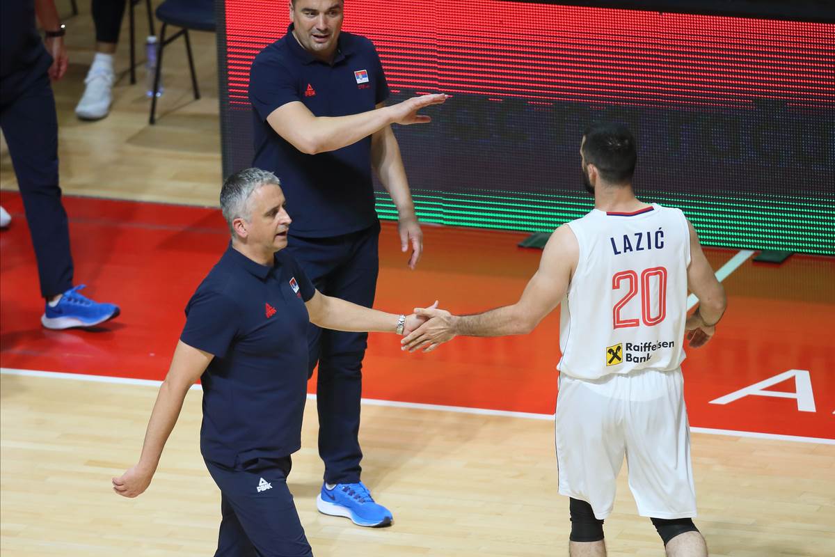 Branko Lazić, Igor Kokoškov i Dejan Milojević u reprezentaciji Srbije