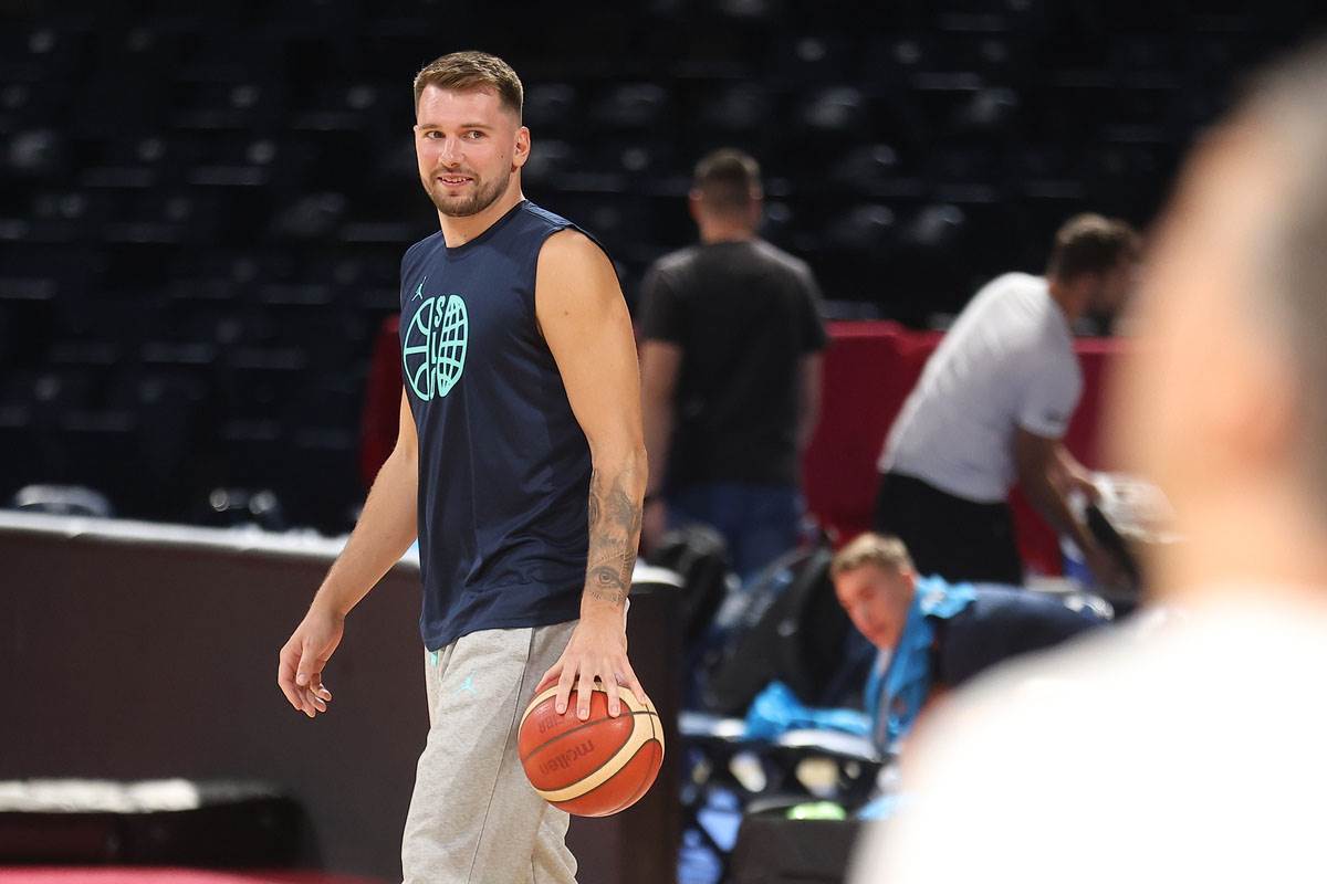 Luka Dončić na treningu u Beogradskoj areni