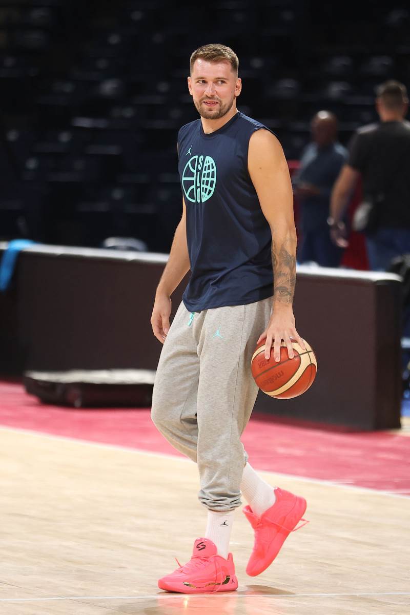 Luka Dončić na treningu u Beogradskoj areni