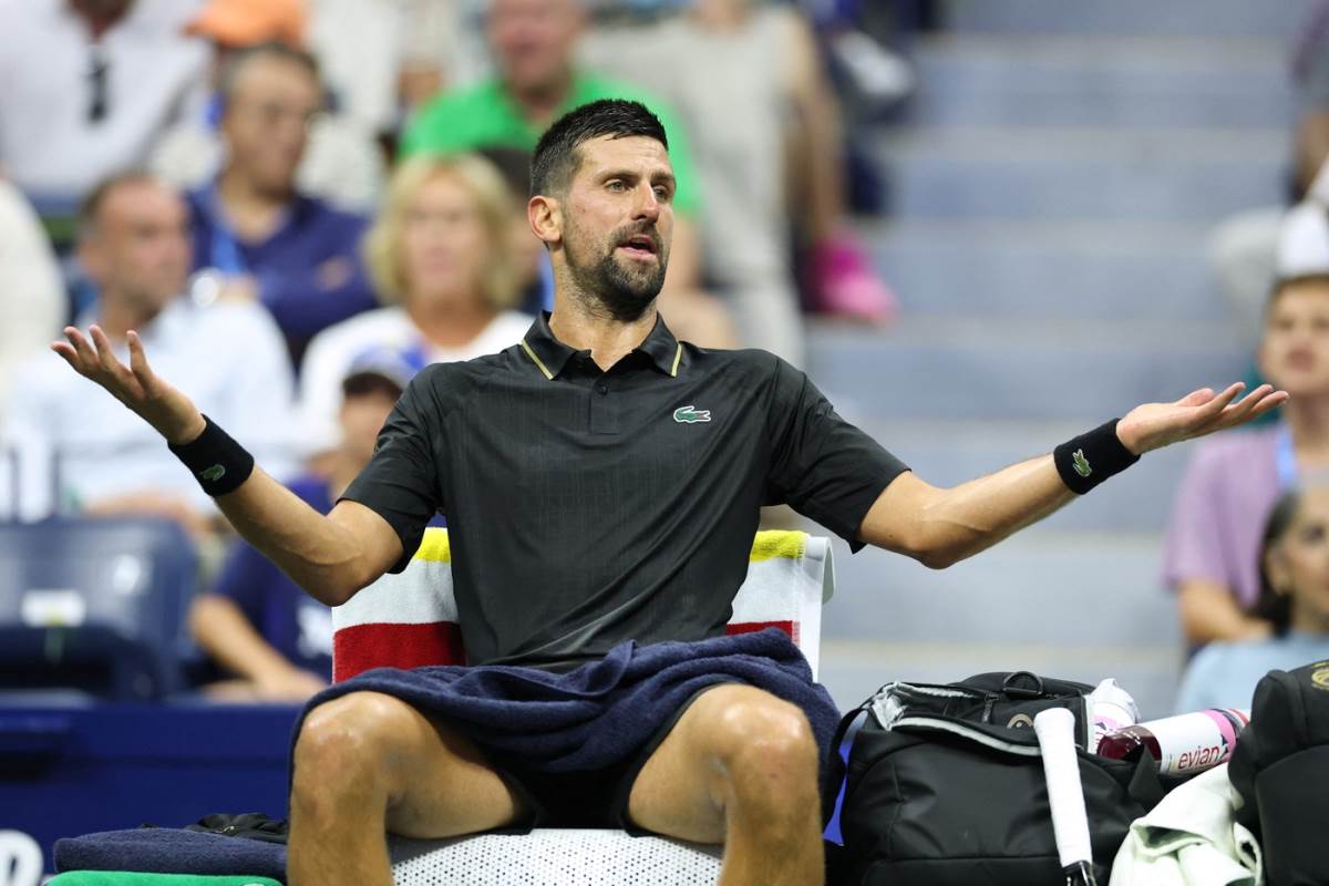 Novak Đoković priča sa boksom na US Openu