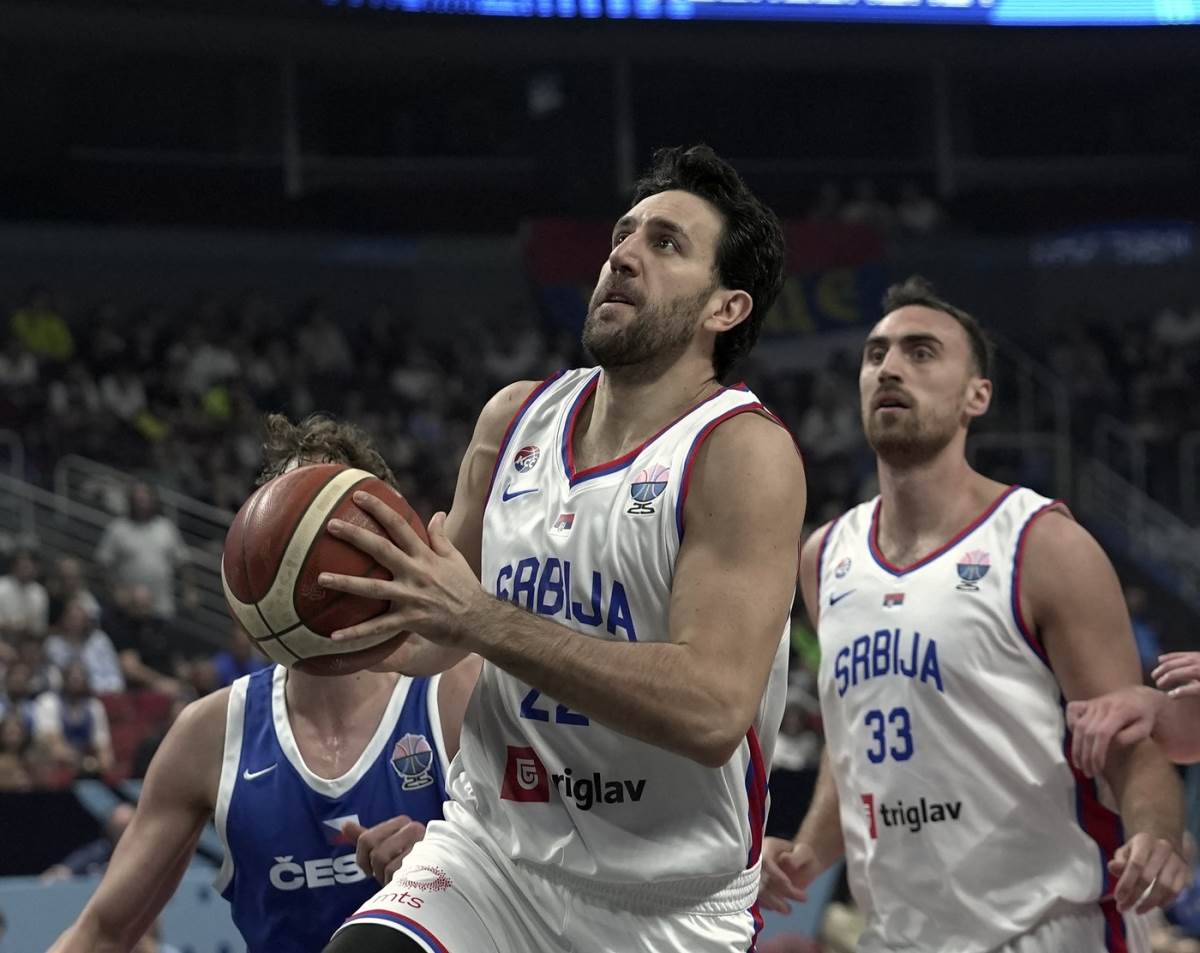 Vasilije Micić na meču Srbija Češka