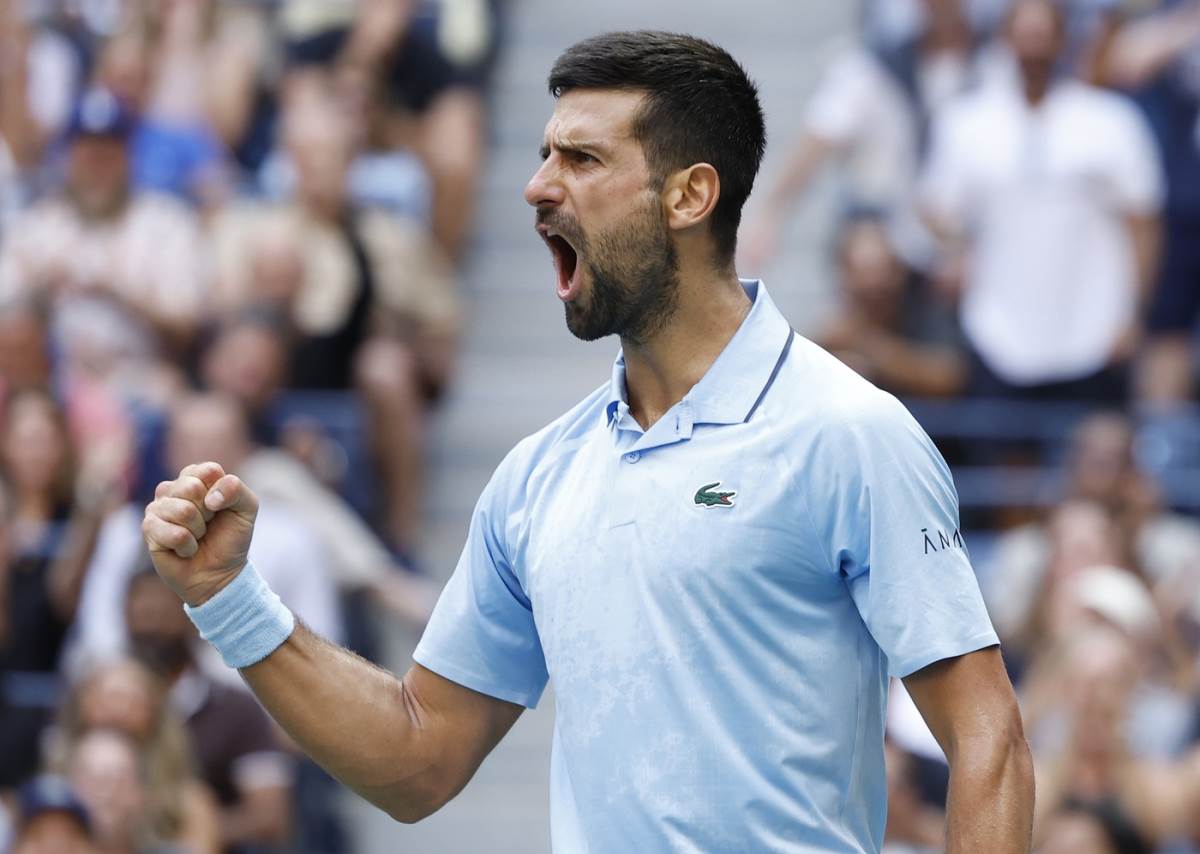 Novak Đoković slavi poen na US Openu protiv Alkaraza