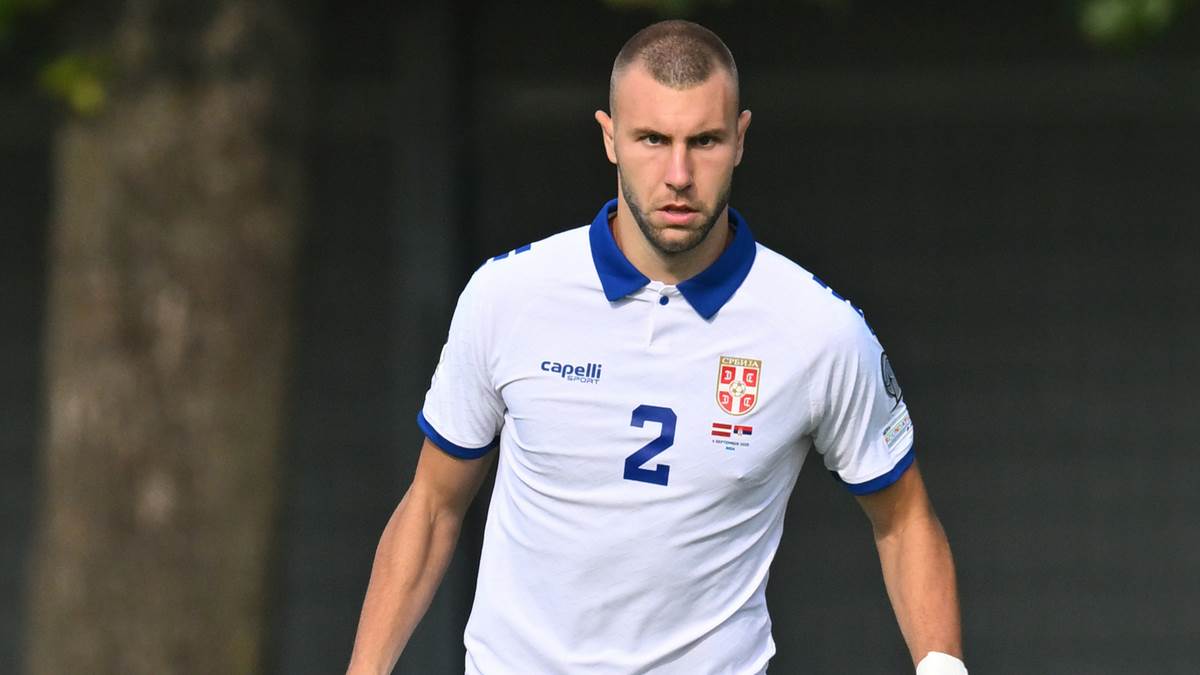 Strahinja Pavlović na meču protiv Litvanije