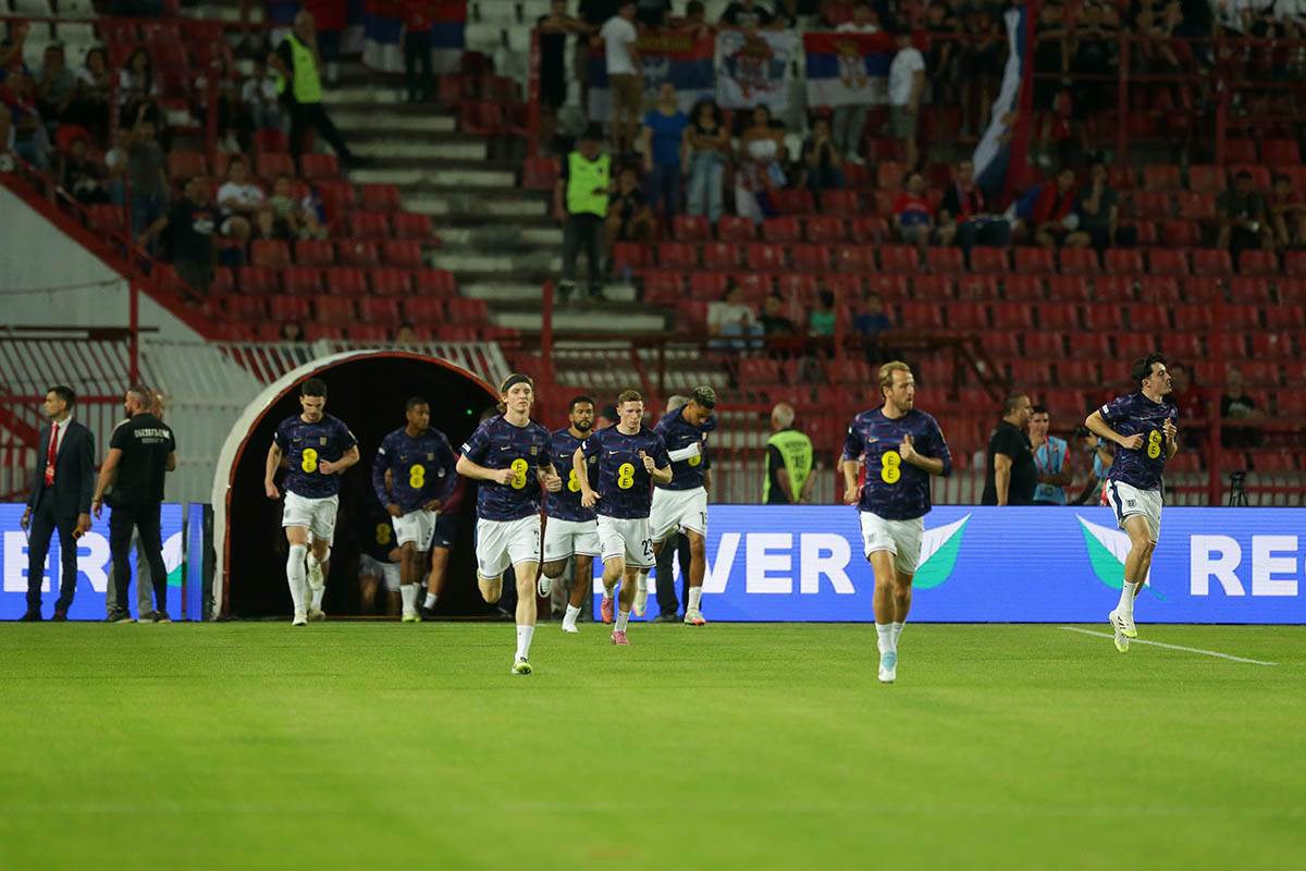 Reprezentacija Engleske zagrevanje na Marakani