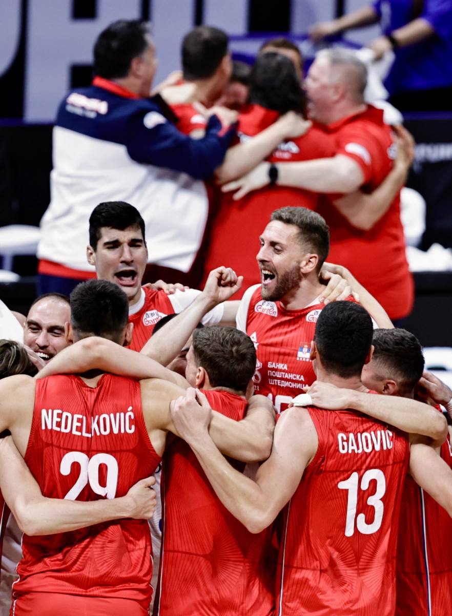 Slavlje odbojkaša Srbije na Svetskom prvenstvu u odbojci