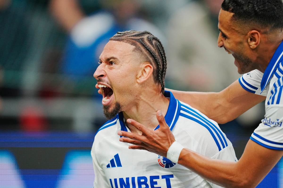 Džordan Larson slavi gol za Kopenhagen