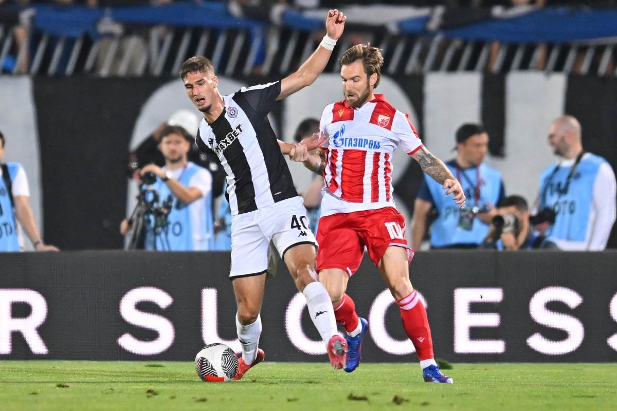 Aleksandar Katai na derbiju Partizan Zvezda