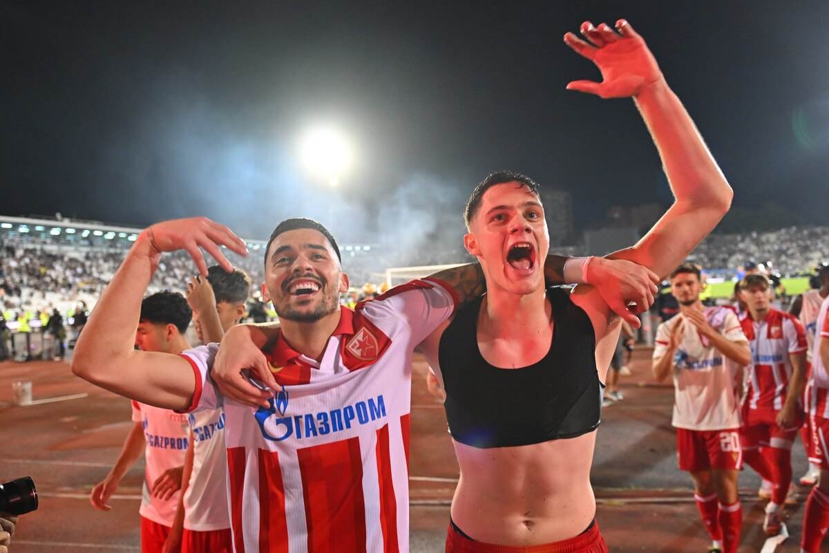 Stefan Leković i Nemanja Radonjić slavlje na derbiju