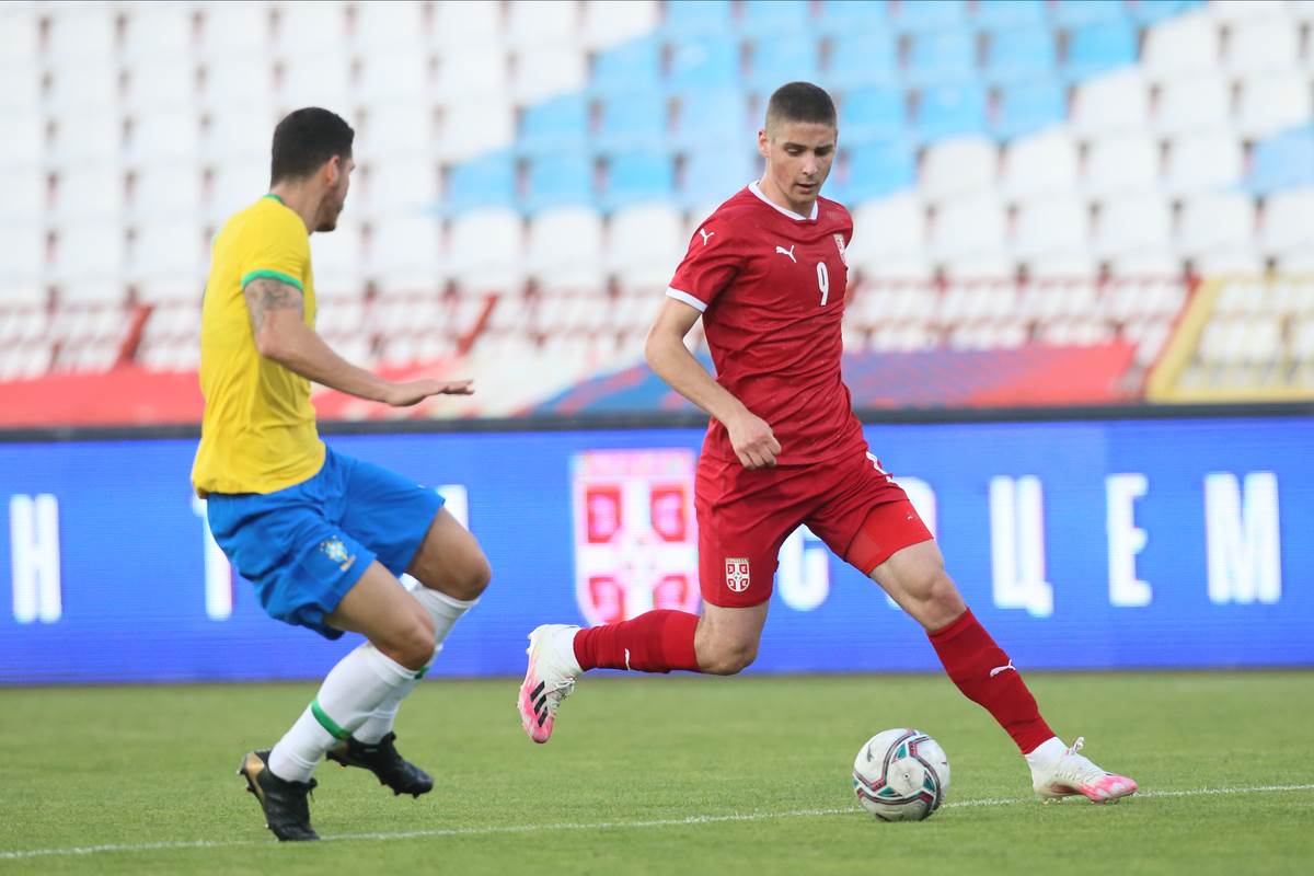 Andrej Ilić na meču mlade reprezentacije Srbije
