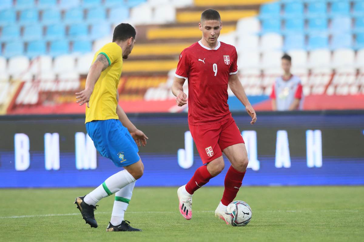 Andrej Ilić na meču mlade reprezentacije Srbije