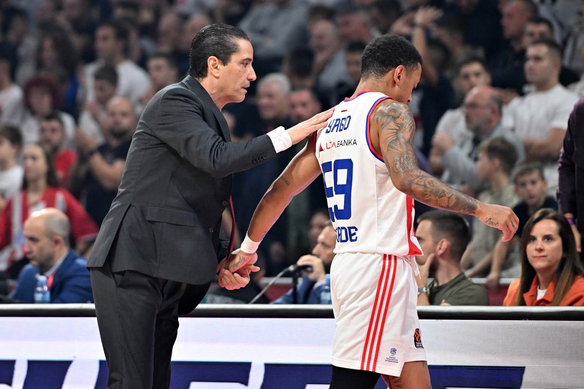 Janis Sferopulos i Jago dos Santos na meču Crvene zvezde