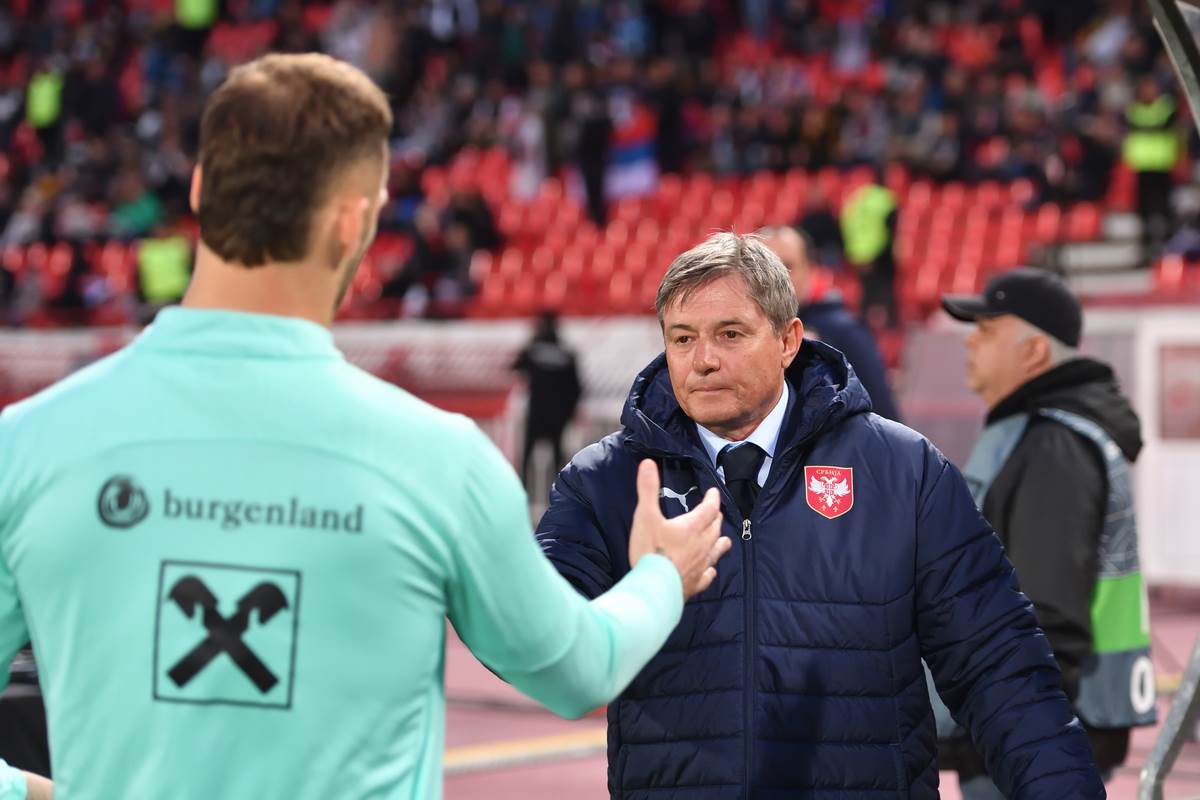 Marko Arnautović u dresu reprezentacije Austrije sa Draganom Stojkovićem Piksijem