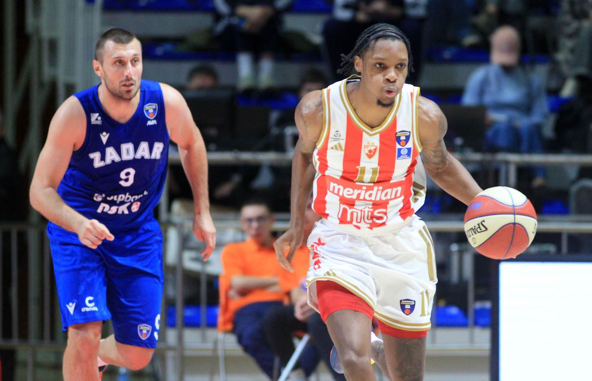 Tajson Karter košarkaš Crvene zvezde na meču protiv Zadra