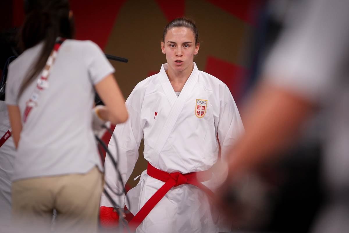 Jovana Preković se priprema za meč na Olimpijskim igrama