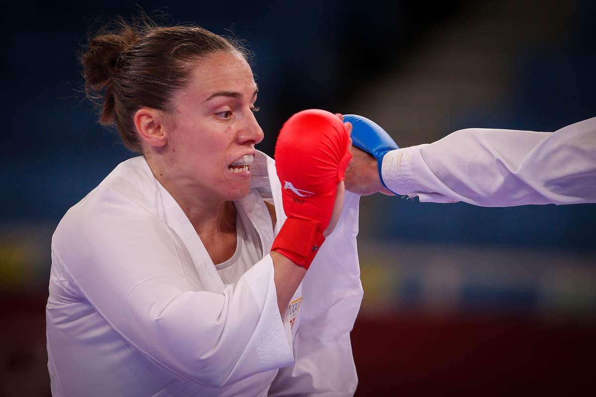 Jovana Preković blokira udarac na Olimpijskim igrama