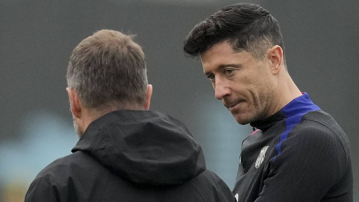 Robert Levandovski i Hansi Flik na treningu Barselone