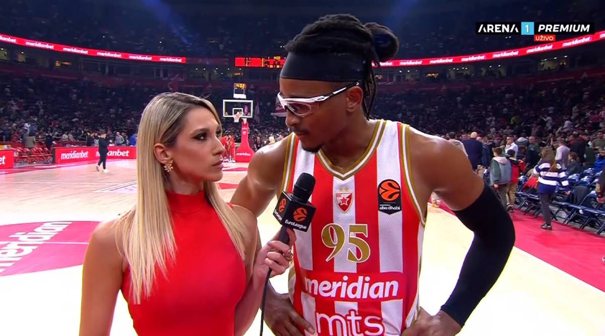 Čima Moneke i voditeljka TV Arena sport Kristina Tomić