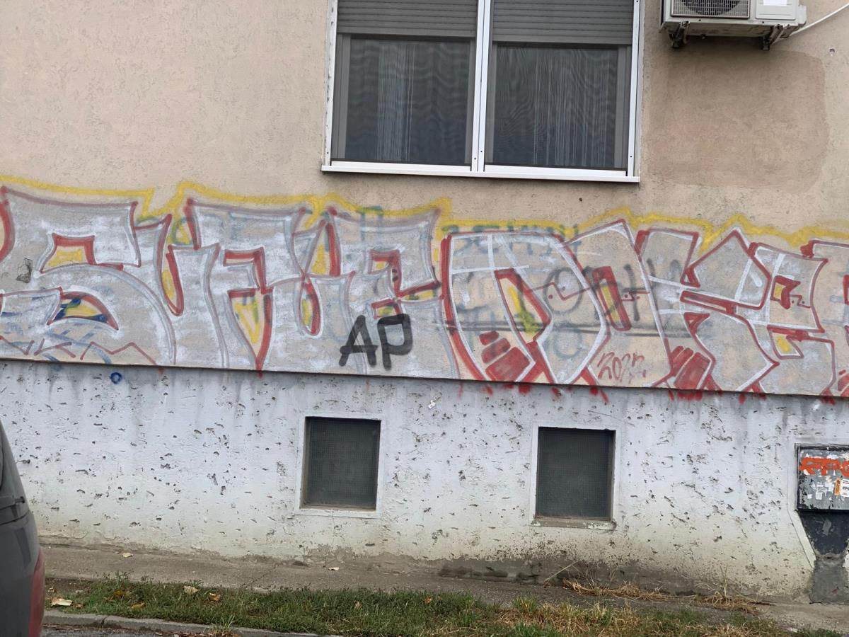 Karaburma ispisana grafitima Anti Romi  (10).jpg