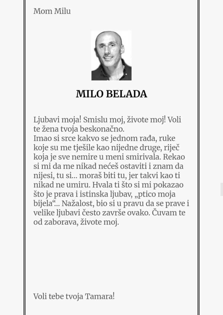 Čitulje za ubijene "škaljarce" Ivanovića i Beladu