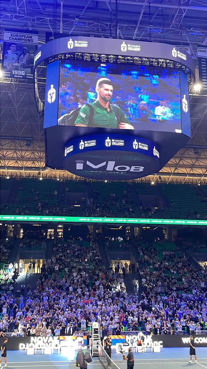 Novak Ðoković izlazak na teren u Atini