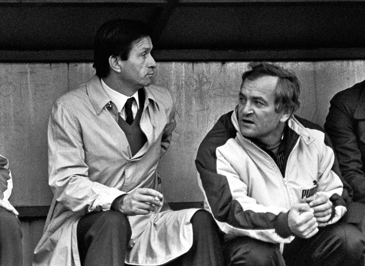 Ćiro Blažević i Rudi Belin na klupi Dinamo Zagreba