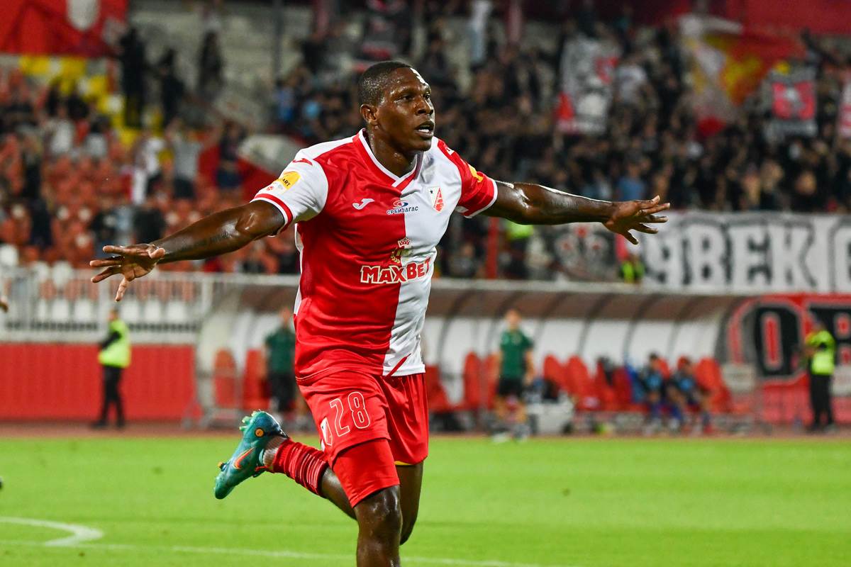 Džon Meri slavi gol za Vojvodinua