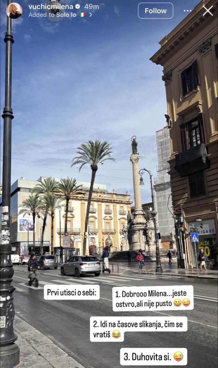 Milena Vućić u Siciliji