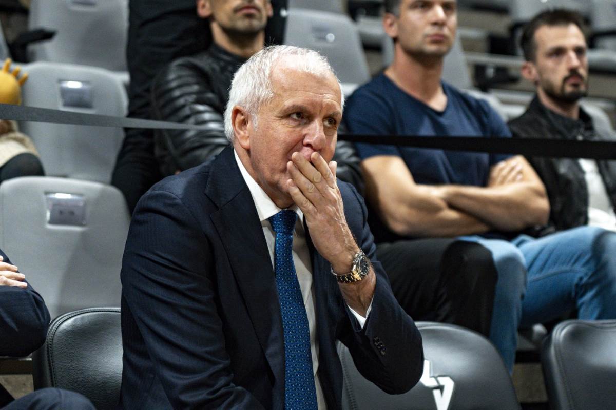 Željko Obradović na meču Asvel Partizan