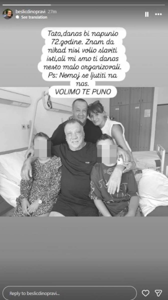 Dino Bešlić objava za Halidov rođendan