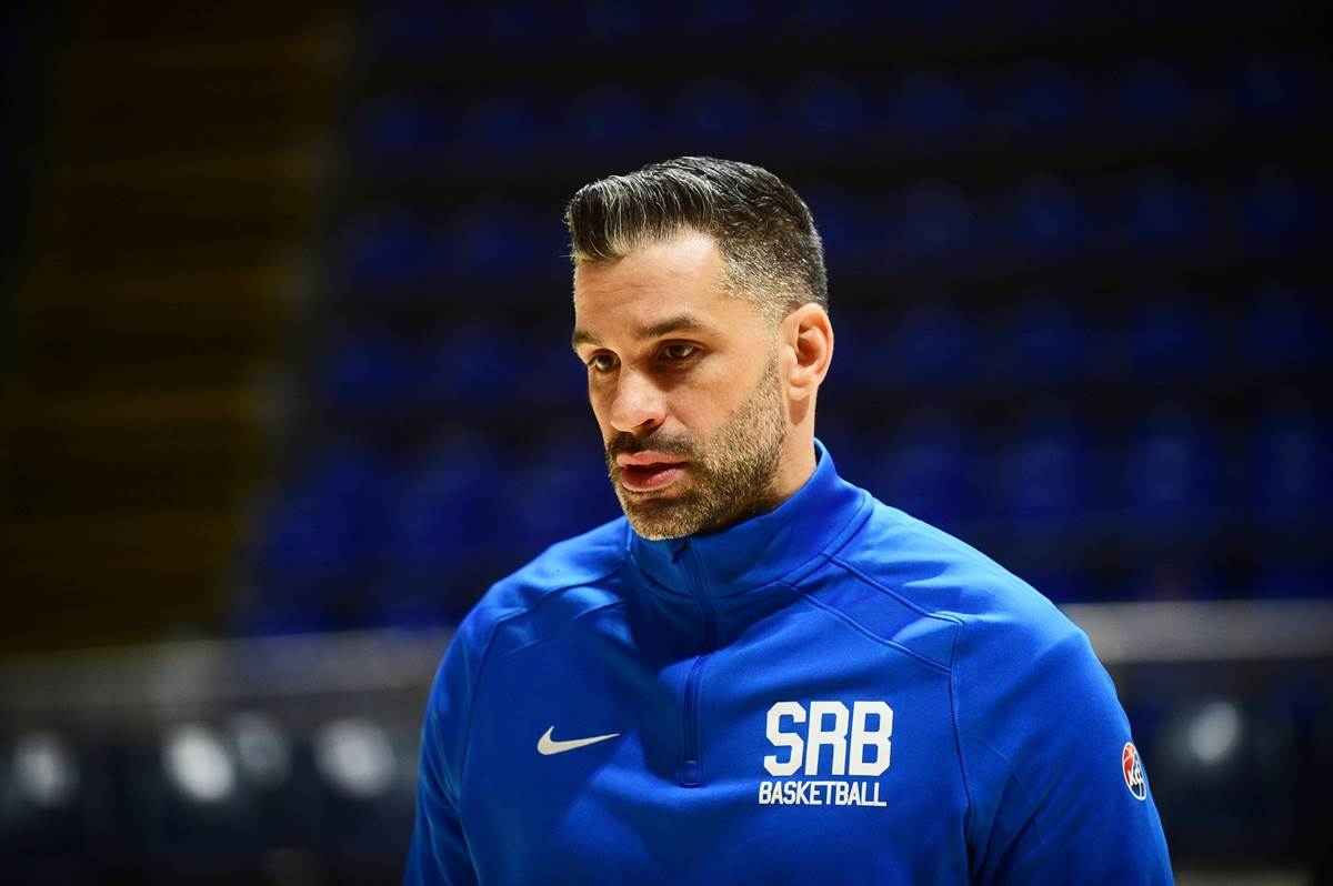 Dušan Alimpijević na treningu reprezentacije Srbije